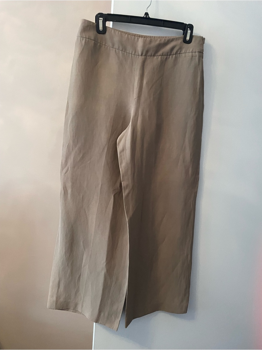 Giorgio Armani Taupe Wide Leg Boot-Cut Pants